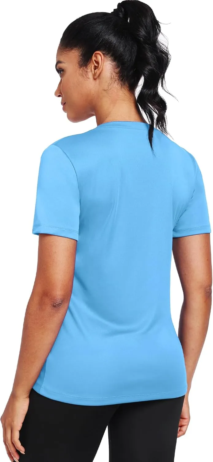 1-5 Pack Women's Short Sleeve Shirts UPF 50  Sun Protection T-Shirts V Neck Workout Quick Dry Tops