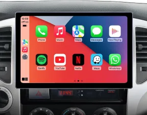 11.5'' Car Radio Stereo Upgrade for Toyota Tacoma 2005-2015 with Android12/5G WiFi/Wireless CarPlay/Android Auto/Touch Screen/GPS Navigation/BT/FM/AM/RDS/HD Backup Camera (Qualcomm 8Core 4GB 64GB)