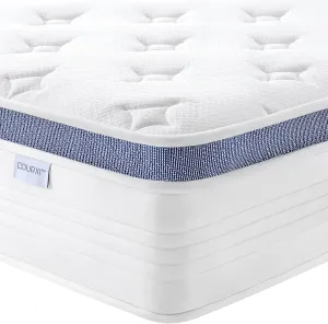12 Inch Queen Size Mattress, Medium Plush Queen Hybrid Mattress with Gel Memory Foam for Better Sleep, Individually Pocketed Springs for Motion Isolation and Pressure Relief, 100-Night Trial