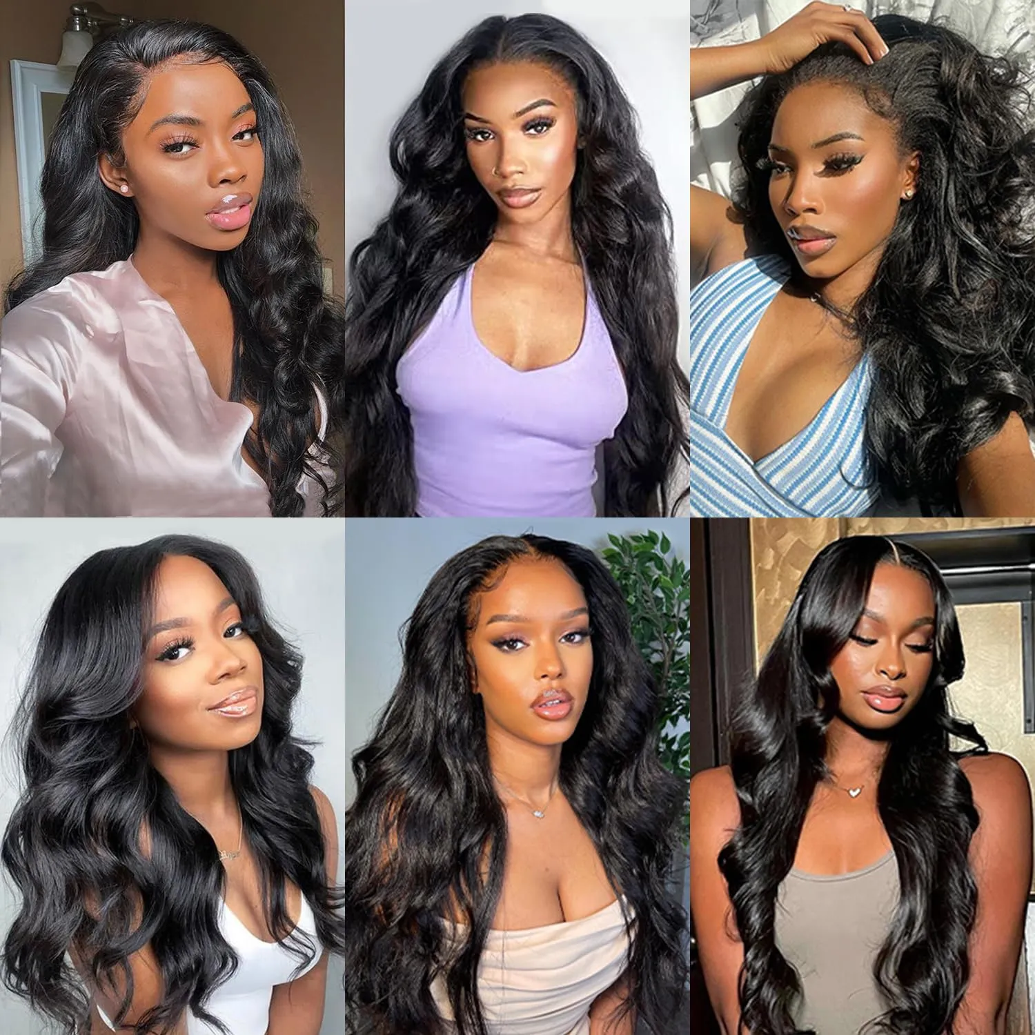 12A Human Hair Bundle 16 16 16 Inch Body Wave Bundles Human Hair 100% Unprocessed Brazilian Virgin Weave 3 Bundles Real Natural Black Wavy Human Hair Extensions