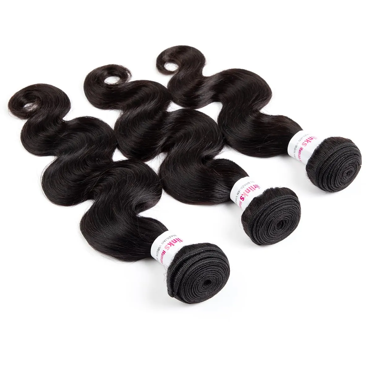 12A Human Hair Bundle 16 16 16 Inch Body Wave Bundles Human Hair 100% Unprocessed Brazilian Virgin Weave 3 Bundles Real Natural Black Wavy Human Hair Extensions