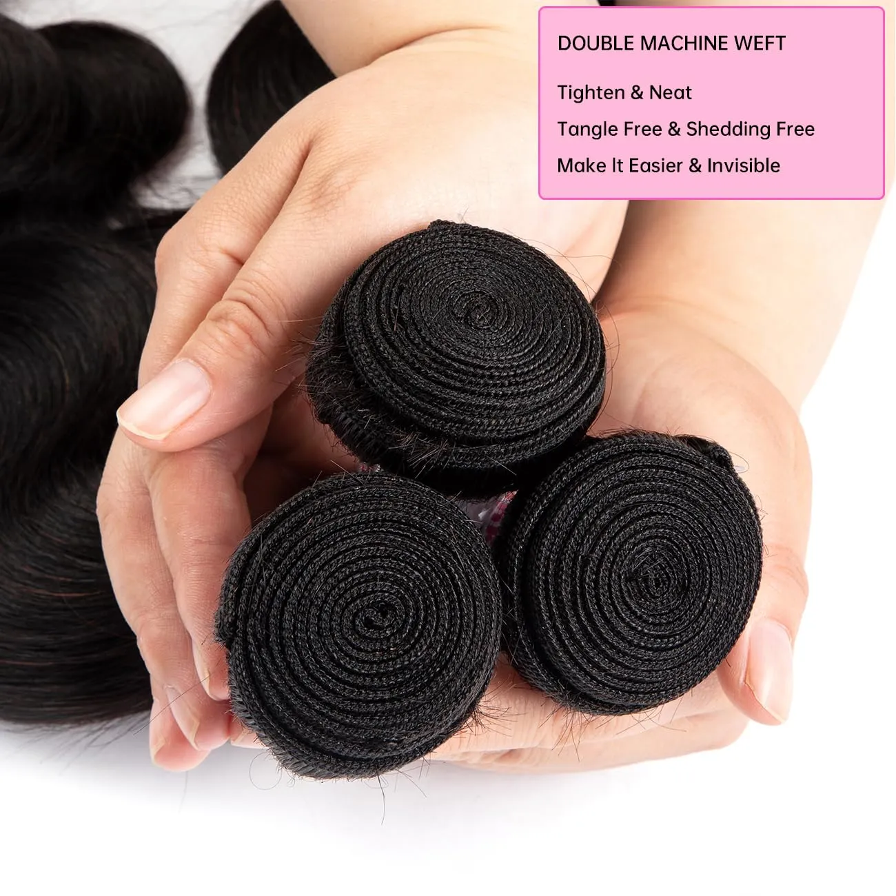 12A Human Hair Bundle 16 16 16 Inch Body Wave Bundles Human Hair 100% Unprocessed Brazilian Virgin Weave 3 Bundles Real Natural Black Wavy Human Hair Extensions