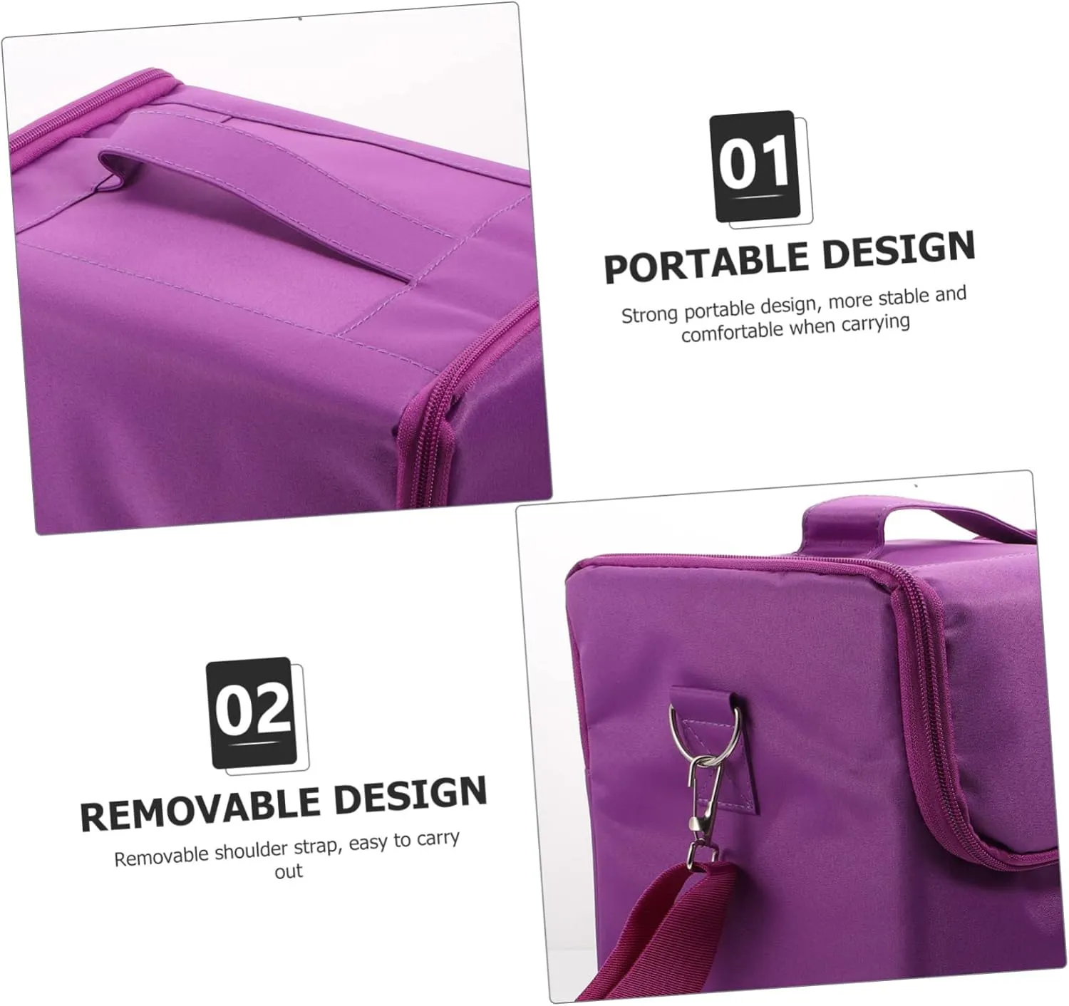 1pc Cosmetic Bag Duffle Bag for Travel Manicure Tools Cosmetics Bag Waterproof Bag Miss Portable, Purple, 29x21cm
