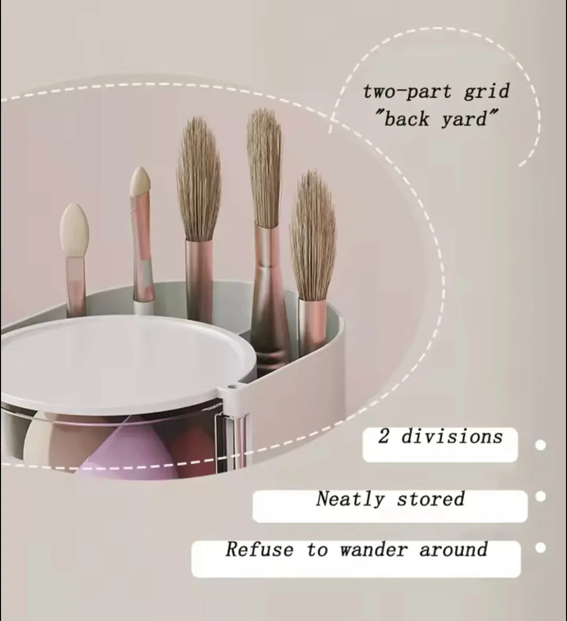 2 In 1 Rotating Cosmetic Storage Box, Transparent Multi Layer Rotating  Makeup Storage Rack, Multifunctional Storage Box