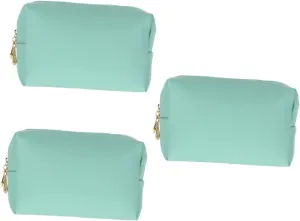2 Pcs Square Cosmetic Bag Womens Makeup Bag Travel Makeup Organizer Cosmetic Travel Storage Pouch, Greenx3pcs, 17x10.5x6cmx3pcs