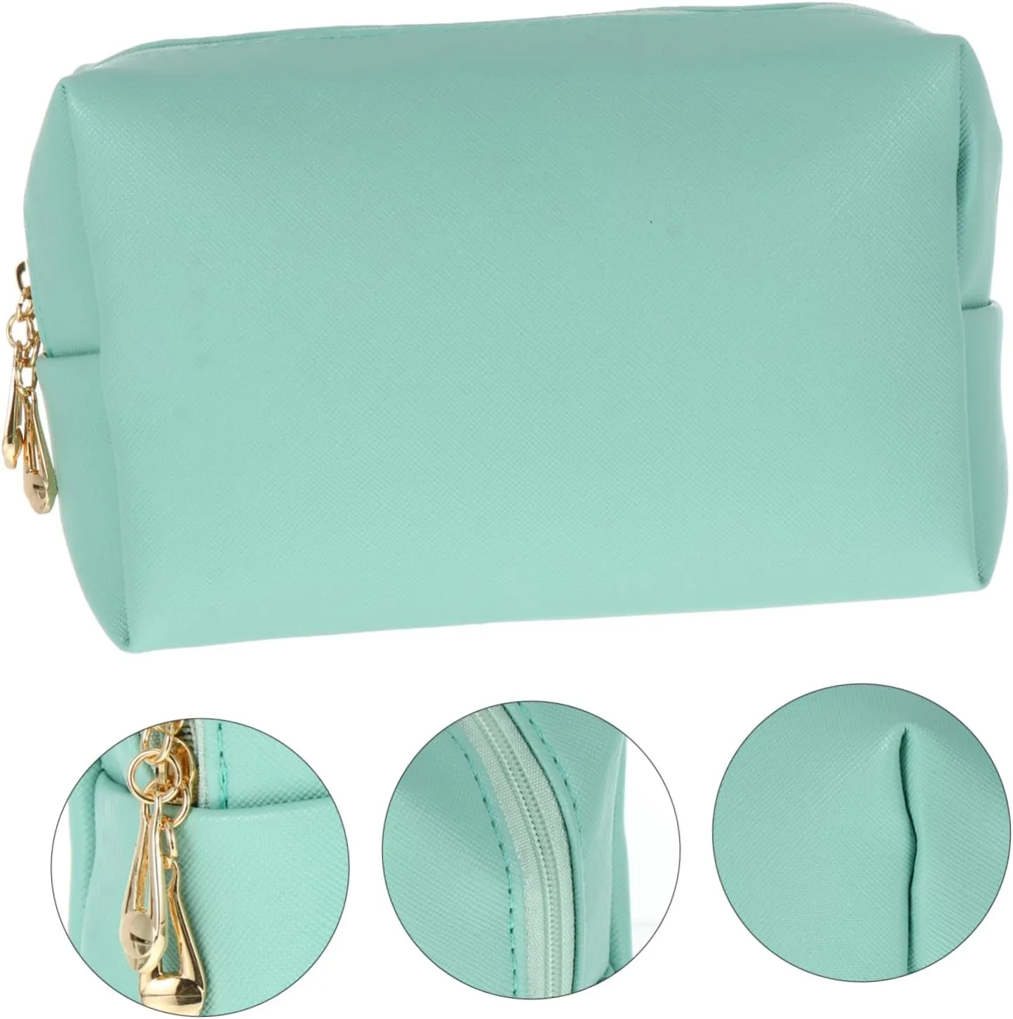 2 Pcs Square Cosmetic Bag Womens Makeup Bag Travel Makeup Organizer Cosmetic Travel Storage Pouch, Greenx3pcs, 17x10.5x6cmx3pcs