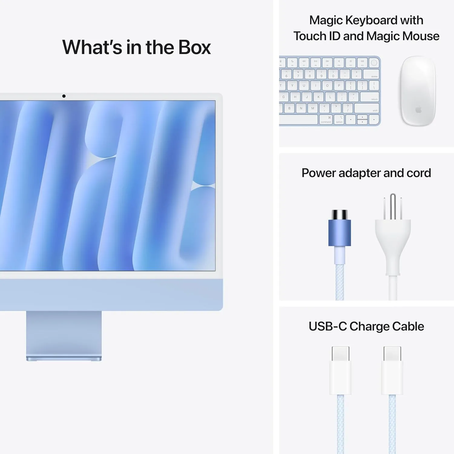 2024 Apple iMac with Apple M4 (24-inch, 16GB RAM, 256GB SSD Storage) Blue (Renewed)