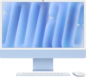 2024 Apple iMac with Apple M4 (24-inch, 16GB RAM, 256GB SSD Storage) Blue (Renewed)