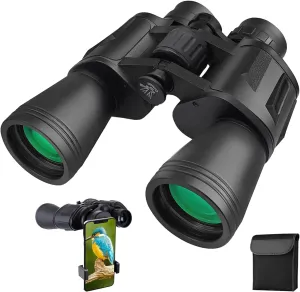 20x50 Binoculars for Adults, HD High Powered Professional Binoculars for Bird Watching Travel Stargazing Concerts Outdoor Sports-BAK4 Prism FMC Lens,Waterproof, Fogproof with Phone Adapter