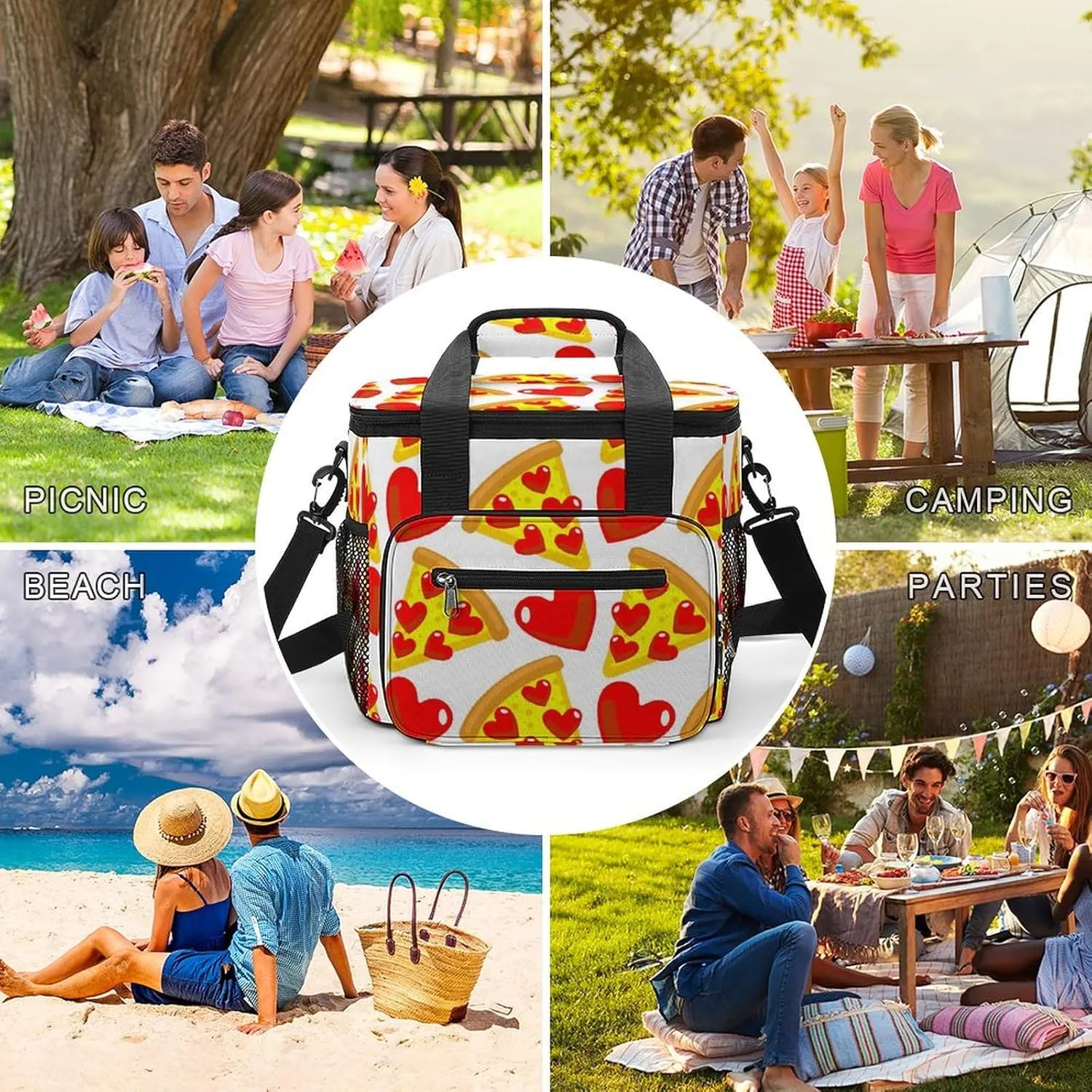 22.5L Waterproof Soft Cooler BagInsulated Lunch Box for Camping Fishing Beach Road Trips