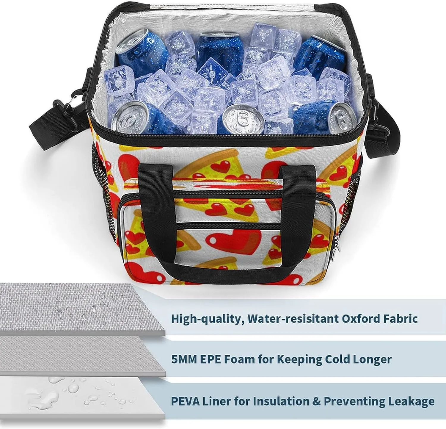 22.5L Waterproof Soft Cooler BagInsulated Lunch Box for Camping Fishing Beach Road Trips
