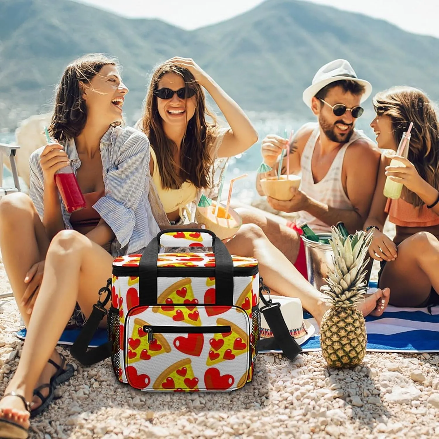 22.5L Waterproof Soft Cooler BagInsulated Lunch Box for Camping Fishing Beach Road Trips