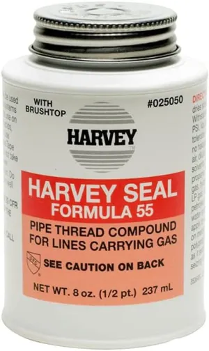 25050 Oatey 0 Multi-Purpose Pipe Thread Compound, 8 Oz, Brush top Plastic Jar, Liquid Paste, Yellow
