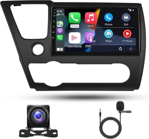 2GB 64GB for Honda Civic 2013-2017 Android 13 Car Stereo with Wireless Apple Carplay Android Auto, 9 inch Touchscreen for Honda Civic Car Radio Support GPS Navigation WiFi BT HiFi FM EQ