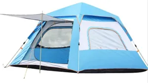 3-4 Person Lightweight Backpacking Tent, Quick Opening Waterproof Outdoor Tent for Hiking, Portable and Breathable