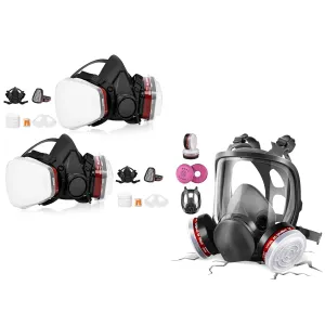3 Pcs Reusable Painters Mask,Gas Masks Survival Nuclear and Chemical,Paint Respirator Masks for Chemicals Painting Resin Welding