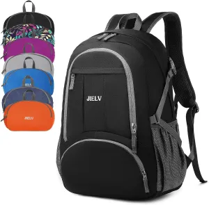 30L Lightweight Packable Backpack Small Foldable Hiking Backpack Waterproof Daypack Travel Camping Outdoor for Women Men Valentines Day Gifts(Black)