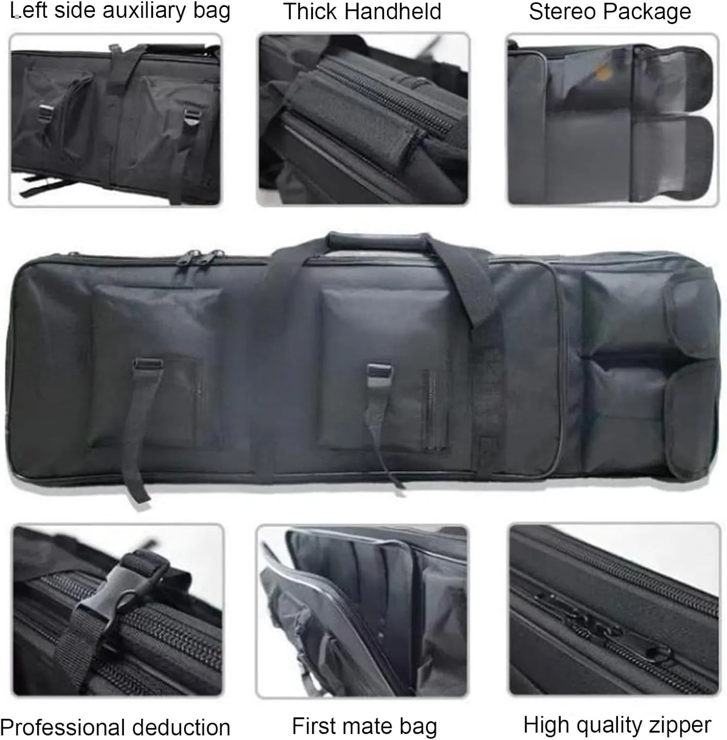 32" 37" 46" Soft Rifle Case Double Long Gun Bag, with Lockable Zipper and Backpack Strap, Rifle Backpack Rifle Bag Gun Case for Hunting and Shooting
