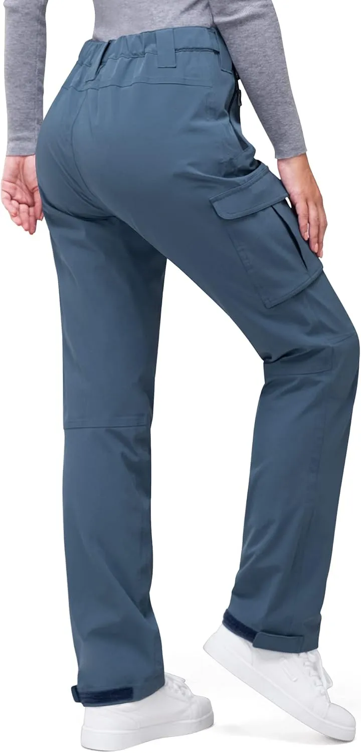 33,000ft Women's Rain Pants, Waterproof Lightweight Breathable Rain Overall Hiking Pants