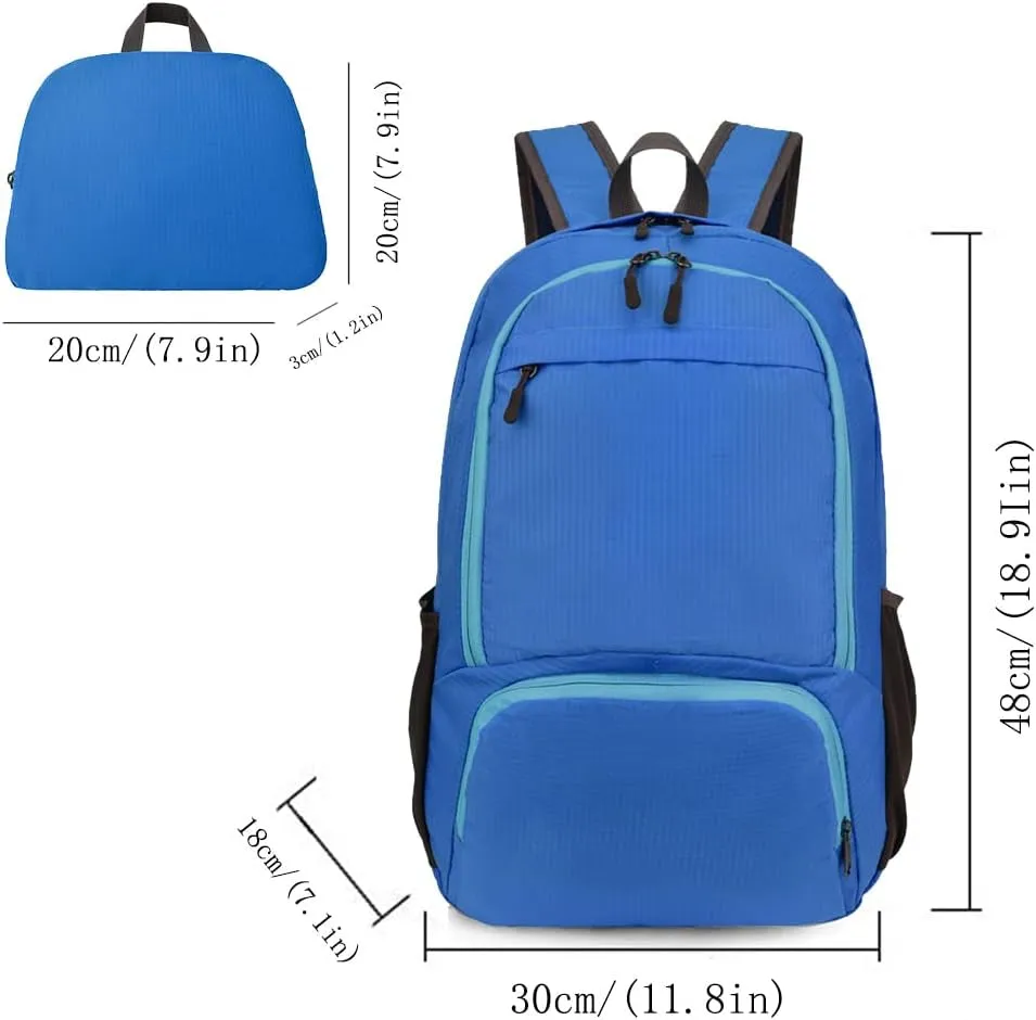 35L Hiking Backpack Ultralight Lightweight Packable Foldable Water Resistant Travel Camping Outdoor Daypack (Blue1)