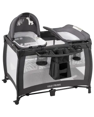4 in 1 Pack and Play with Bassinet, Diaper Changing Table for Newborn Infant, Portable Baby Playpen for Babies and Toddlers