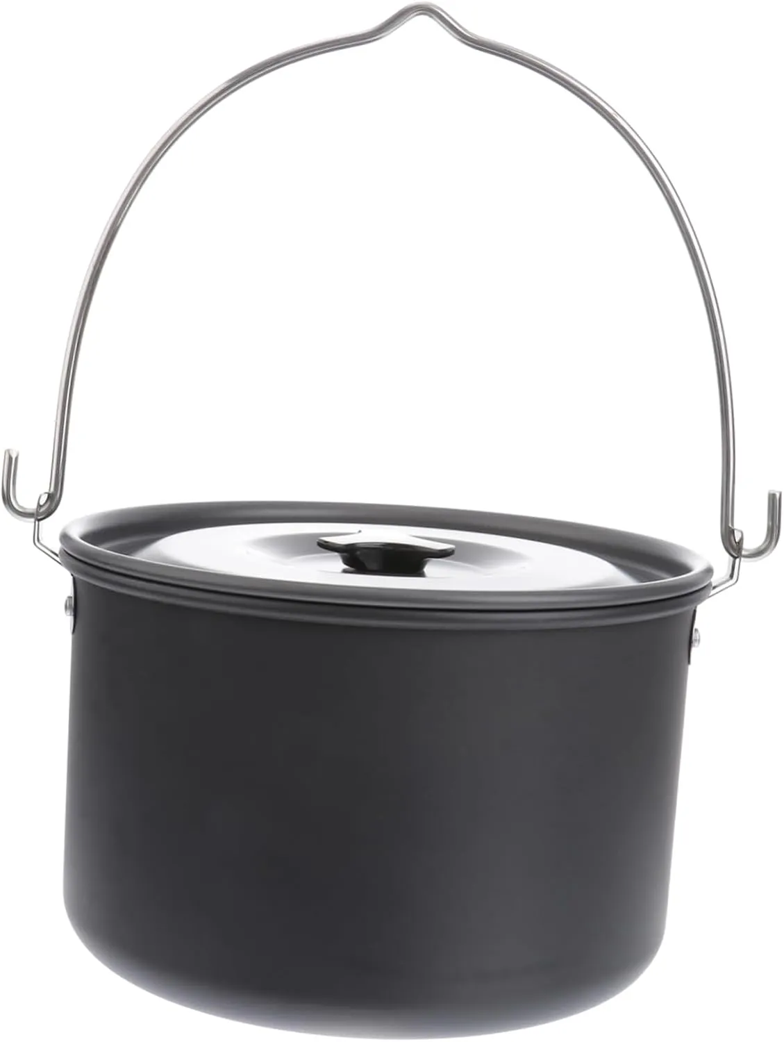 4l Large Capacity Camping Cookware Stove Pot Aluminum Alloy Portable for 5-8 People Backpacking Hiking Picnic BBQ