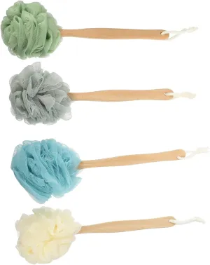 4pcs Handle Bath Scrubber Brush Ergonomic Nylon Body Exfoliator for Cleansing Portable and Lightweight for Daily Use for Relaxing Showers