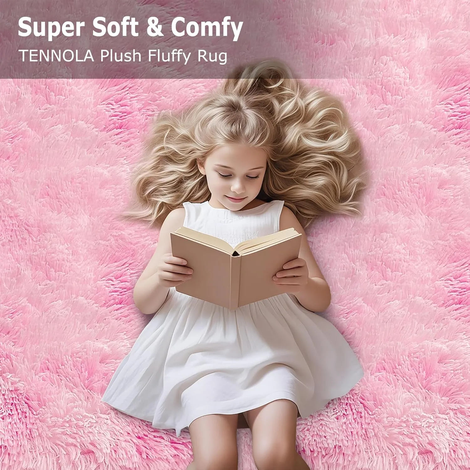 4x6 Pink Rugs for Bedroom Girls, Soft Fluffy Shag Pink Area Rug for Girls Kids Baby Room, Kawaii Fuzzy Thick Carpet Plush Mat Non-Slip Throw Rugs for Nursery Playroom Dorm Home Decor Aesthetic