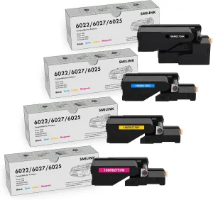 6022 6027 Toner Cartridge Compatible Replacement for Xerox Phaser 6022 6020 6027 Toner Cartridge for WorkCentre 6025 Printer (106R02756 Cyan, 106R02757 Magenta, 106R02758 Yellow, 106R02759 Black)