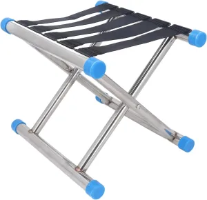 60kg Folding Stool Camping Stool Outdoor Portable Heavu Duty Loading Capacity Camping Stool Seat Portable Folding Stool Outdoor Folding Seat for Fishing (A)