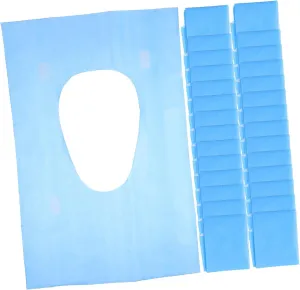 60Pcs Portable Disposable Toilet Seat Covers Safe Easy to Carry Cushion for Public Restrooms Travel and Outdoor Use Fits Standard Toilets