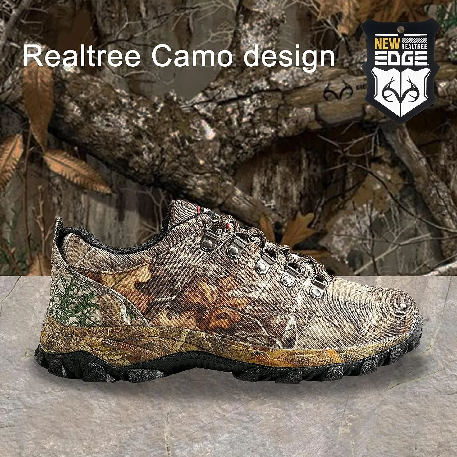 8 Fans Men's Waterproof Trekking Hiking Shoes,Lightweight Camo Walking Hunting Sneakers with Memory Foam Insole for Men&Women…