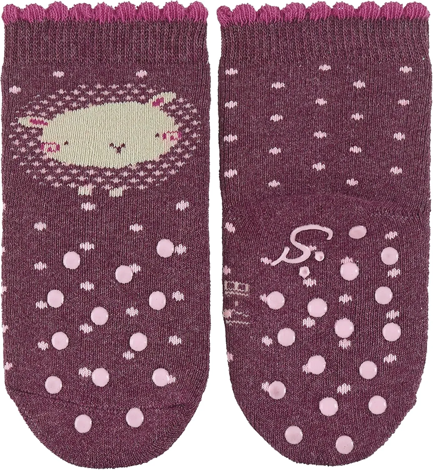 ABS crawling socks double pack sheep baby girls children's sock