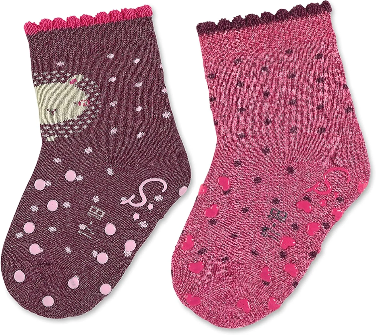 ABS crawling socks double pack sheep baby girls children's sock