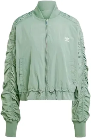 ADIDAS ORIGINALS WOMEN'S LIGHTWEIGHT BOMBER LOOSE FIT JACKET, Trace Green, XL