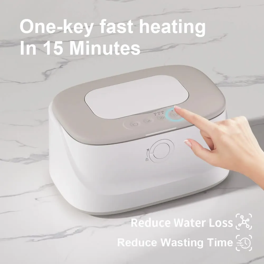 Adjustable Heating Baby Wet Wipes Warmer - Grey