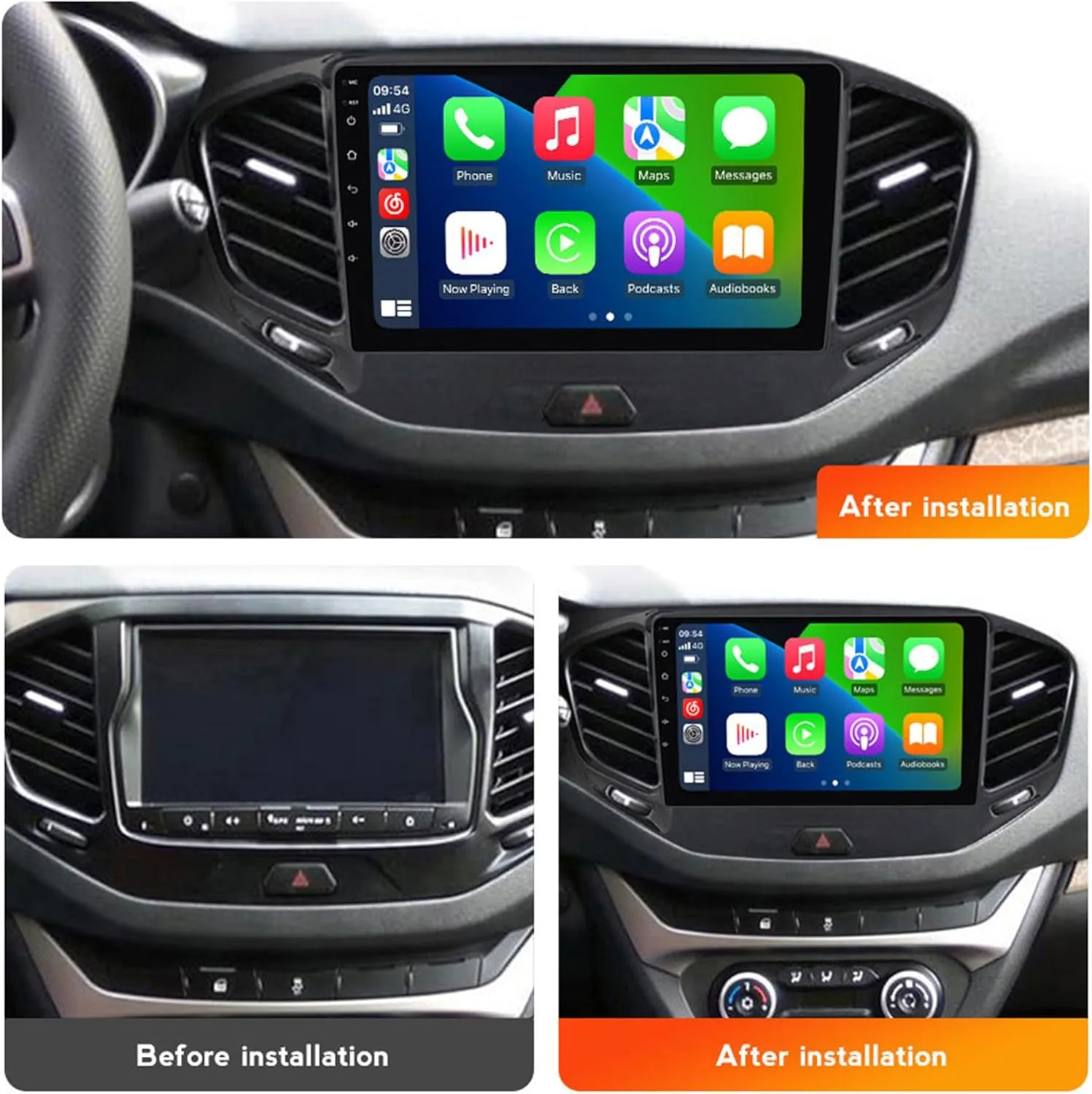 ADMLZQQ for Lada Vesta 2015-2020 Car Stereo Radio Car-Play Android Auto,9 Inch Touch Screen 2 Din GPS Sat Navi Multimedia with Bluetooth 4G WiFi Backup Camera SWC Mirror Link