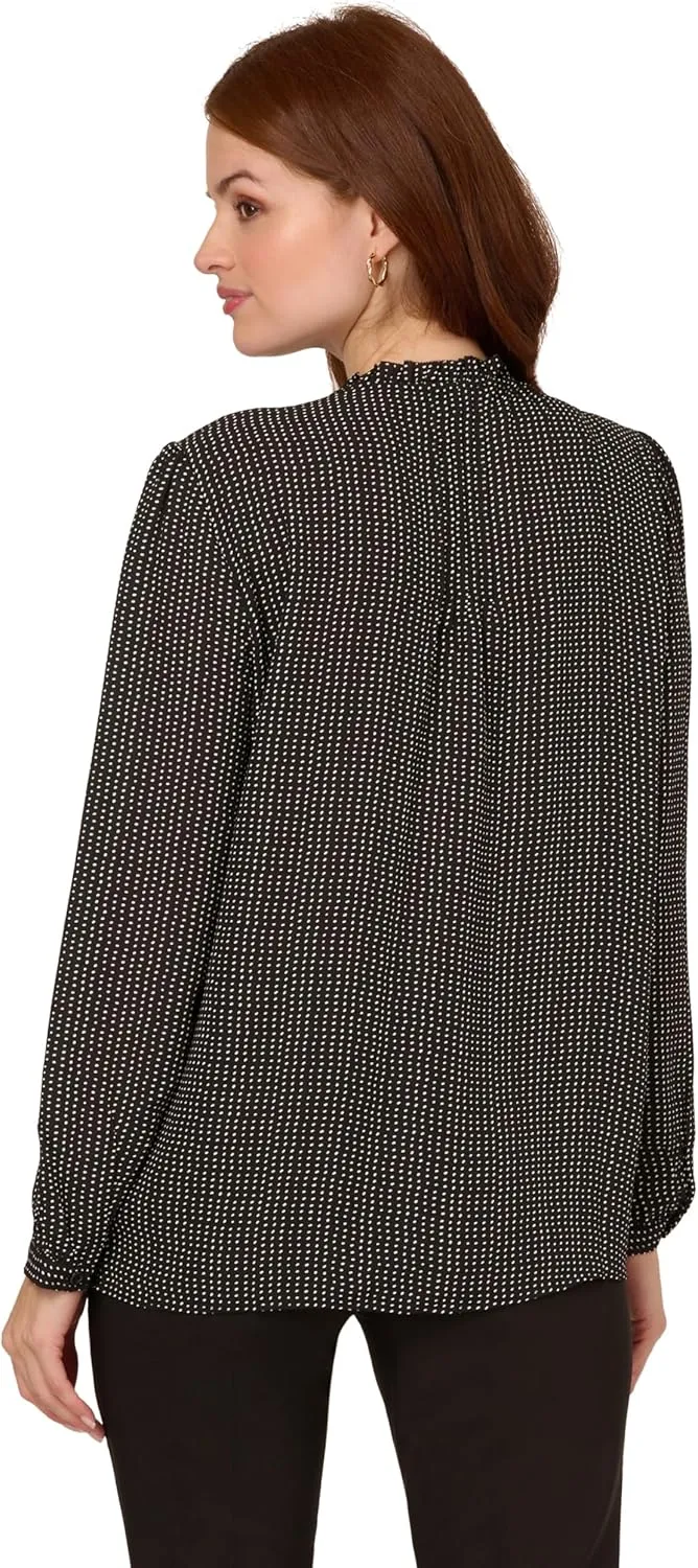 Adrianna Papell Women's Pintuck Button Down Blouse