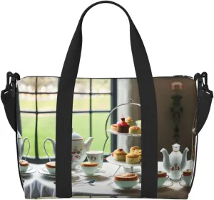 Afternoon Tea Travel Bags, Weekender Carry On For Women, Sports Gym Bag, Workout Duffel Bag,Overnight