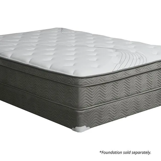 AFTON White/Gray 12" Euro Box Pocket Coil, E.King