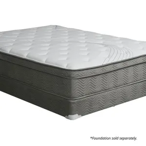 AFTON White/Gray 12" Euro Box Pocket Coil, E.King