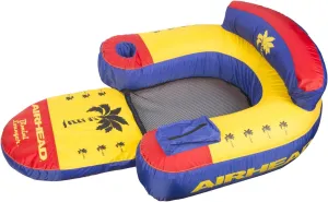 AIRHEAD Bimini Lounger II, 1 Person Pool Float with Drink Holder Zip Storage Pocket