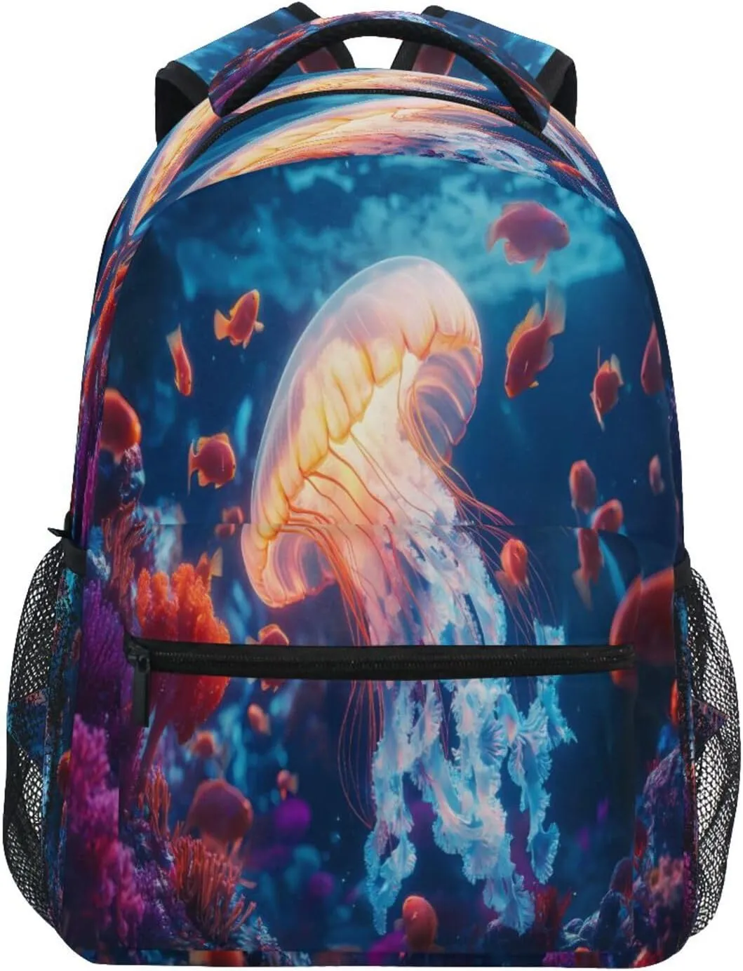ALAZA Jellyfish Fish Kids School Backpack for Boys Girls Teens Bookbag Travel Daypack Bag 16 inch