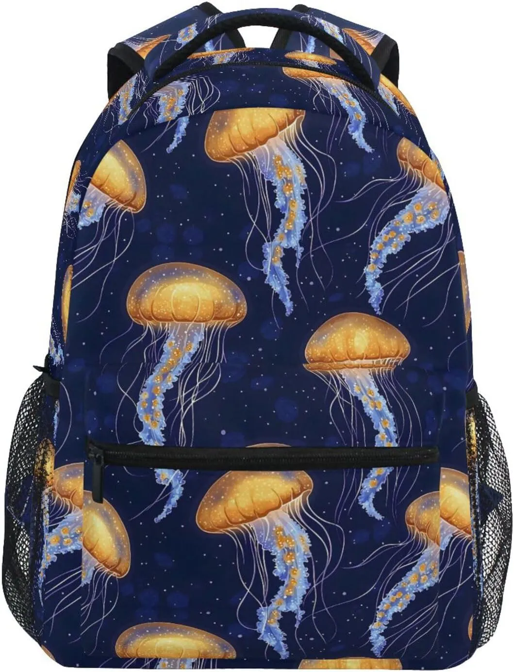ALAZA Orange Jellyfish Kids School Backpack for Boys Girls Teens Bookbag Travel Daypack Bag 16 inch