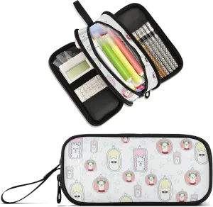 Alpacas Cute Pencil Case Large Capacity 3 Compartments Pen Bag Pouch Stationary Case for Boys Girls Adults Students Office