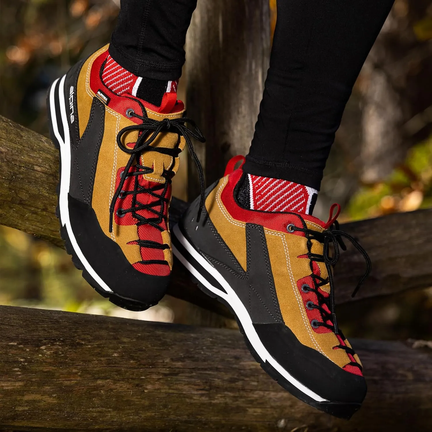 Alpina Royal Men's Premium Leather Waterproof Shoes Breathable Hiking Lightweight Shoes with Vibram Sole