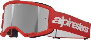 Alpinestars Vision 3 MX ATV MTB Off Road Goggle (Red - Mirror Silver Lens)