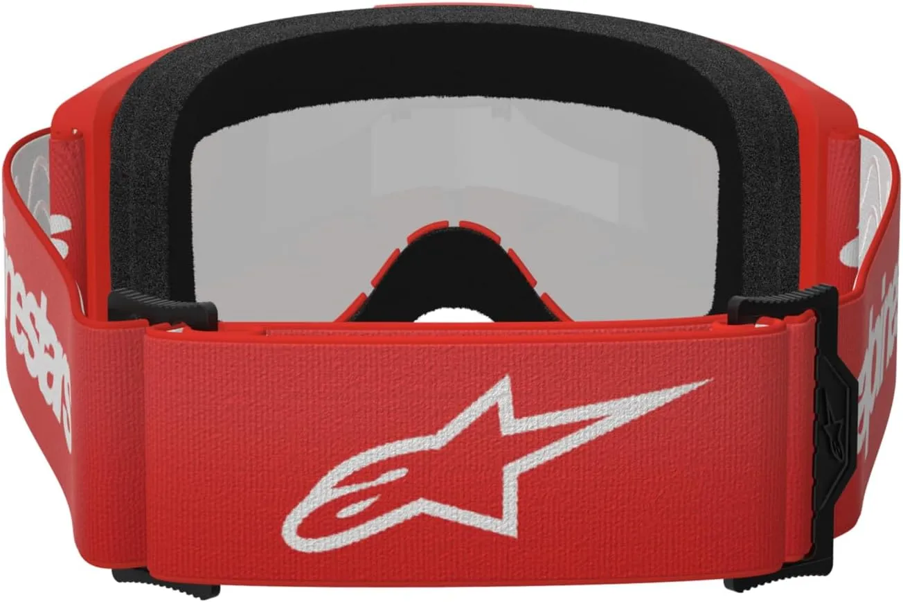 Alpinestars Vision 3 MX ATV MTB Off Road Goggle (Red - Mirror Silver Lens)