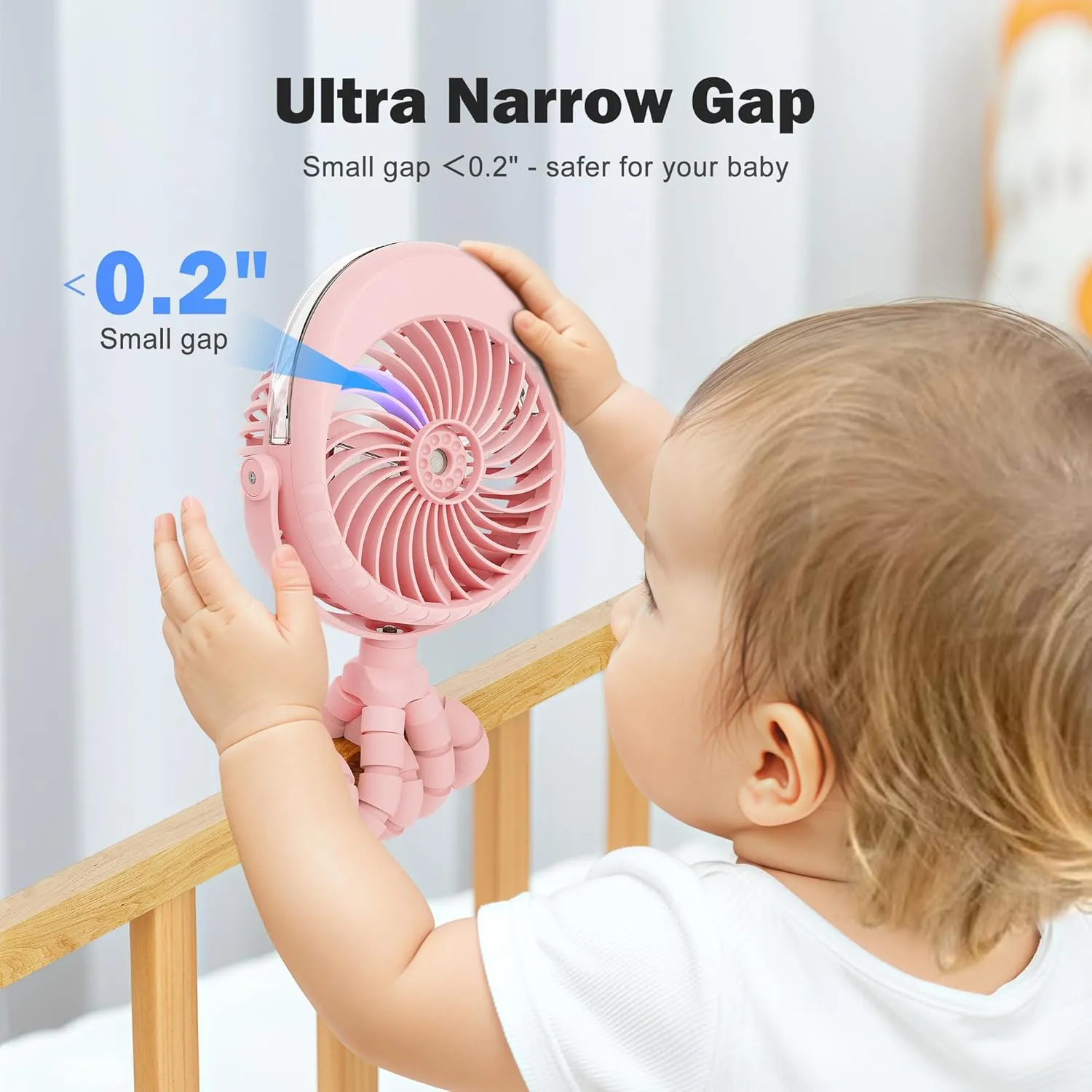 AMACOOL Portable Misting Stroller Fan, Rechargeable Mister Fan with Water Spray, 270°Pivoting, Flexible Tripod Clip on Mist Cooling Fans for Disney Travel Beach Outdoor Car Seat Treadmill Golf Cart