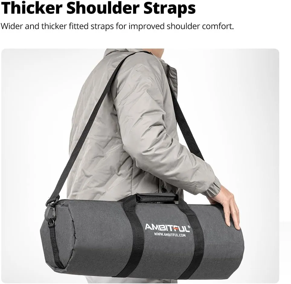 AMBITFUL Widened Version Tripod Carrying Case Bag 21/25/31/39/43/47/51/55/ for Light Stands,Boom Stand,Umbrella and Tripod Photography Accessories (21.65in(55cm)*Φ7.08in(18cm))